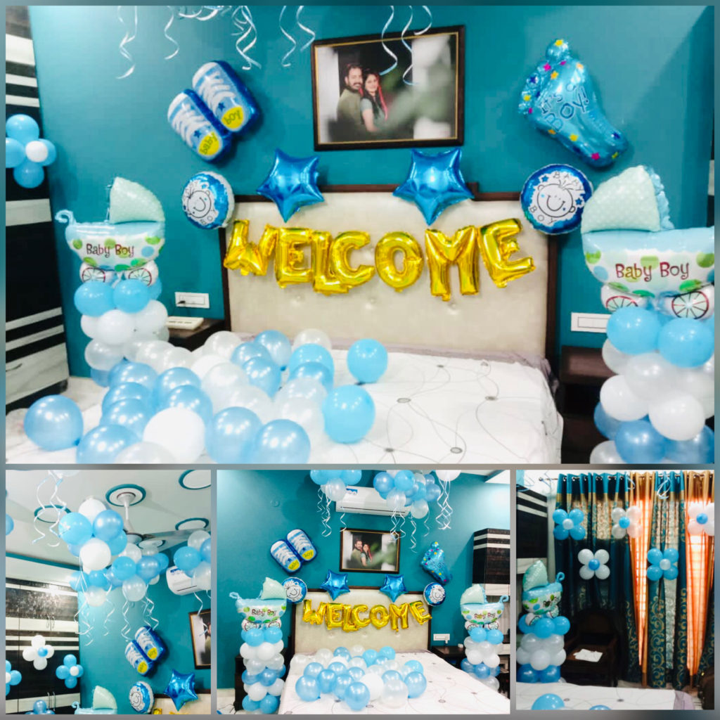welcome baby balloon decoration